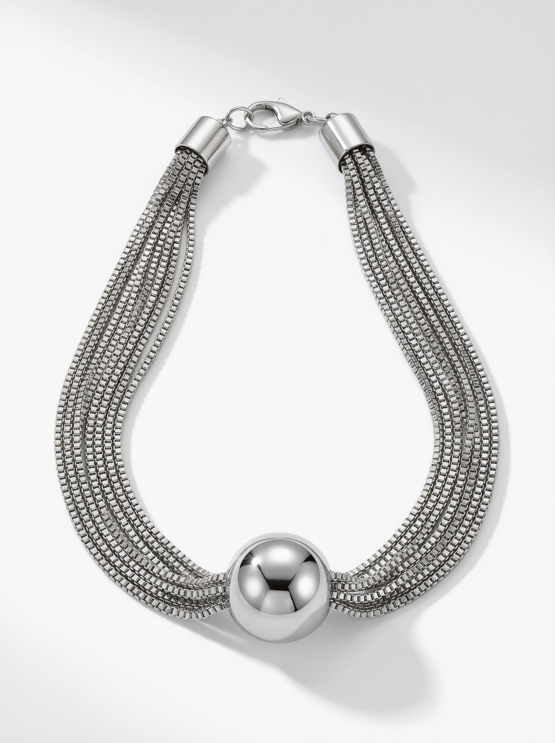 Modern Multi-Strand Ball Necklace