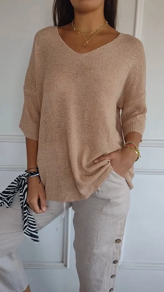 Relaxed V-Neck Sweater