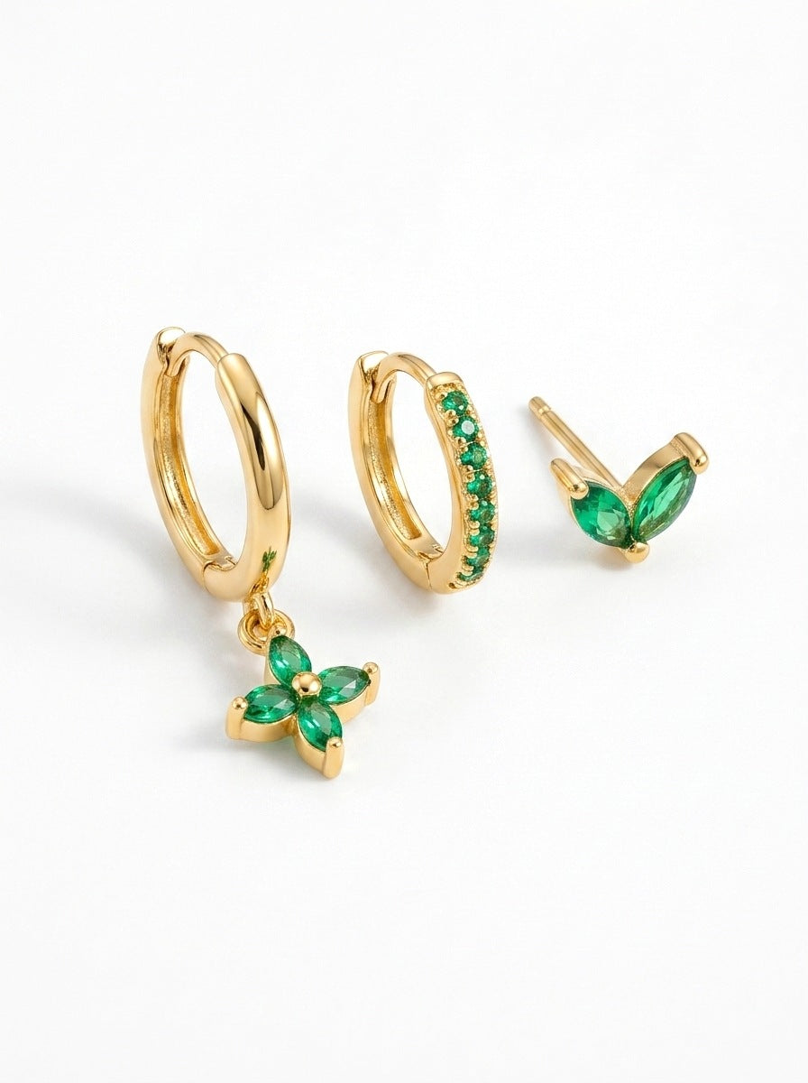 Hypoallergenic Three-Piece Earring Set