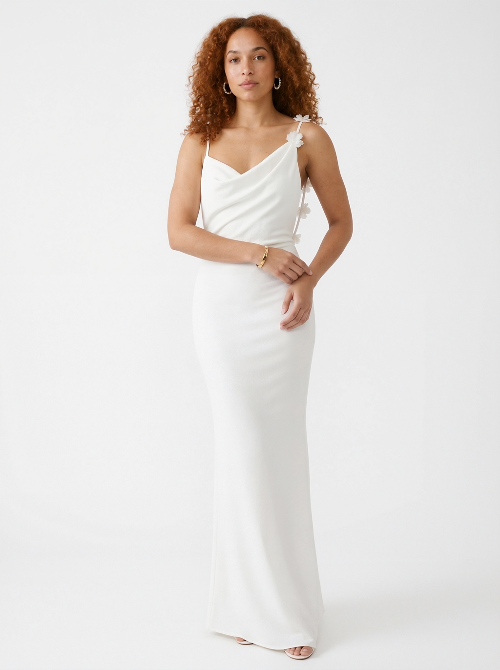Cowl Neck Backless Maxi Dress