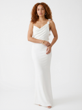 Cowl Neck Backless Maxi Dress