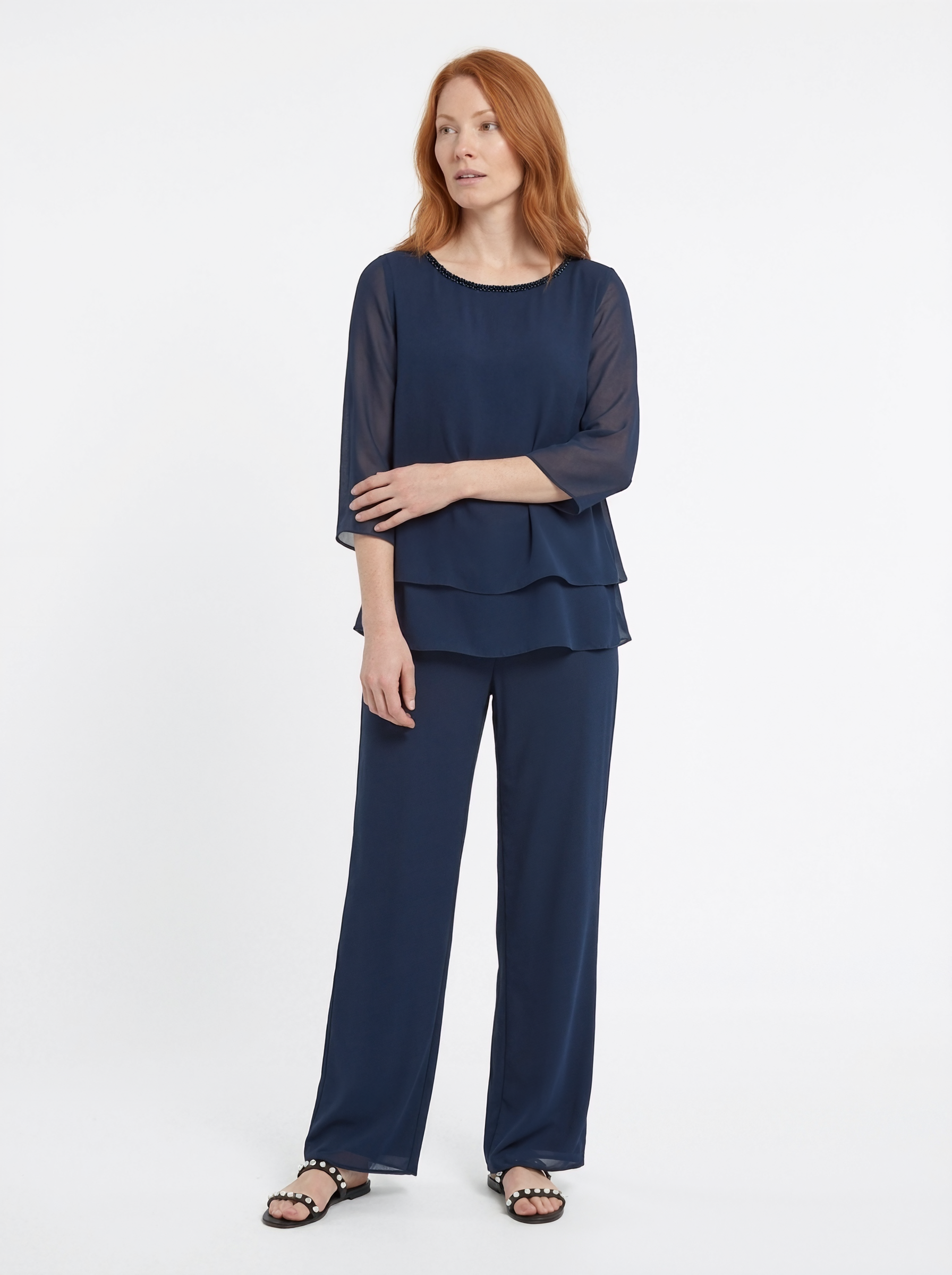 3/4 Sleeve Relaxed Pant Set