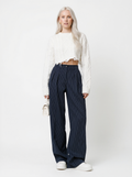 Pinstripe Wide Leg Trousers