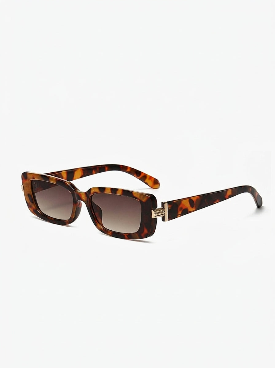 Chunky Leopard Print Square Sunglasses