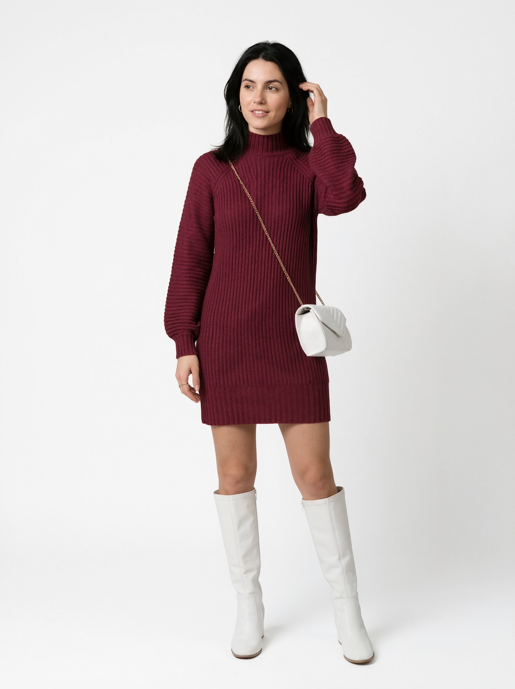 Knit Turtleneck Dress