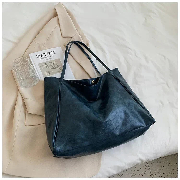Large Vegan Leather Shopper Bag