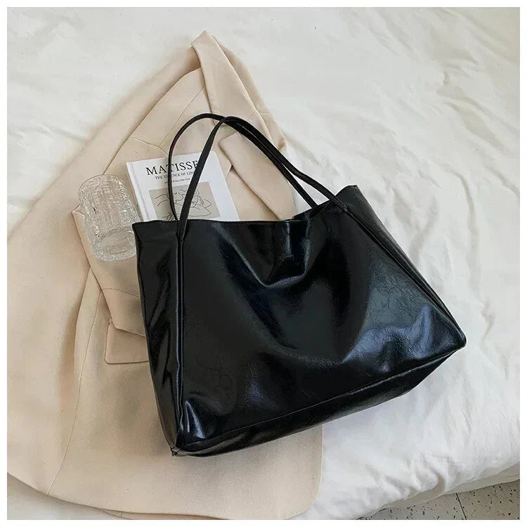 Large Vegan Leather Shopper Bag