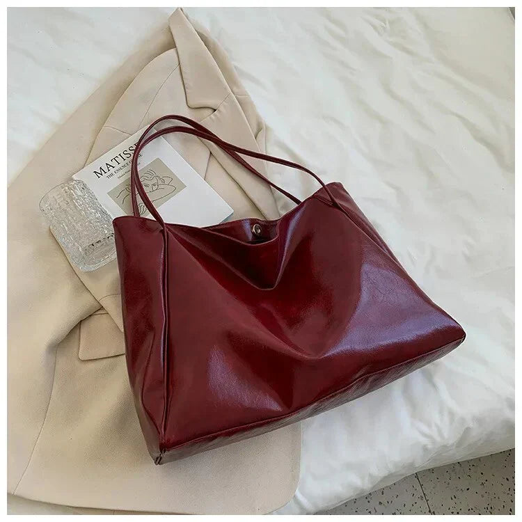 Large Vegan Leather Shopper Bag