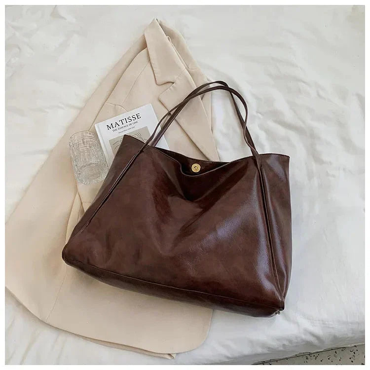 Large Vegan Leather Shopper Bag