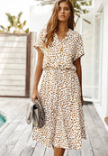 Lightweight Spot Midi Dress
