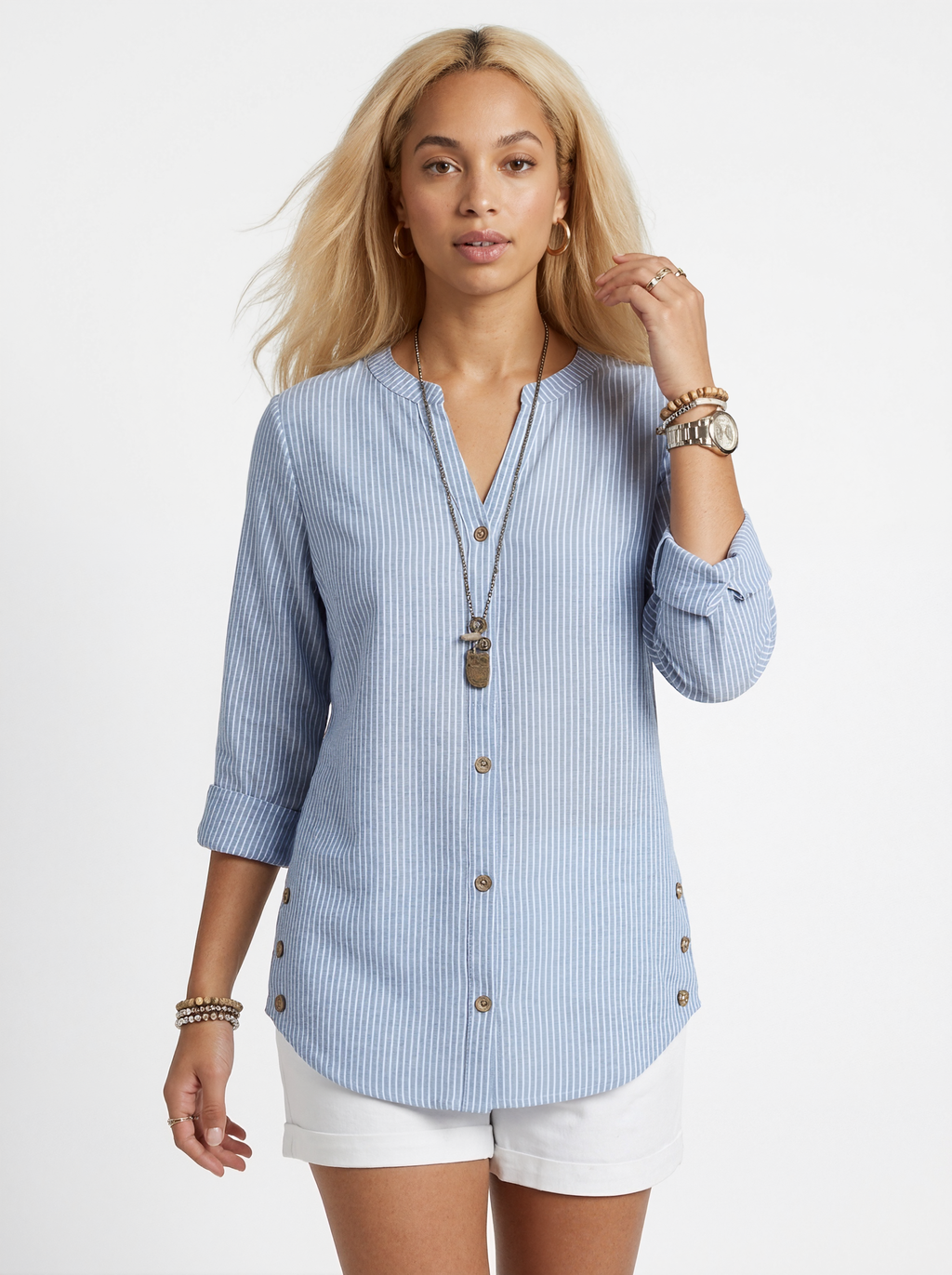 Lightweight Striped Blouse