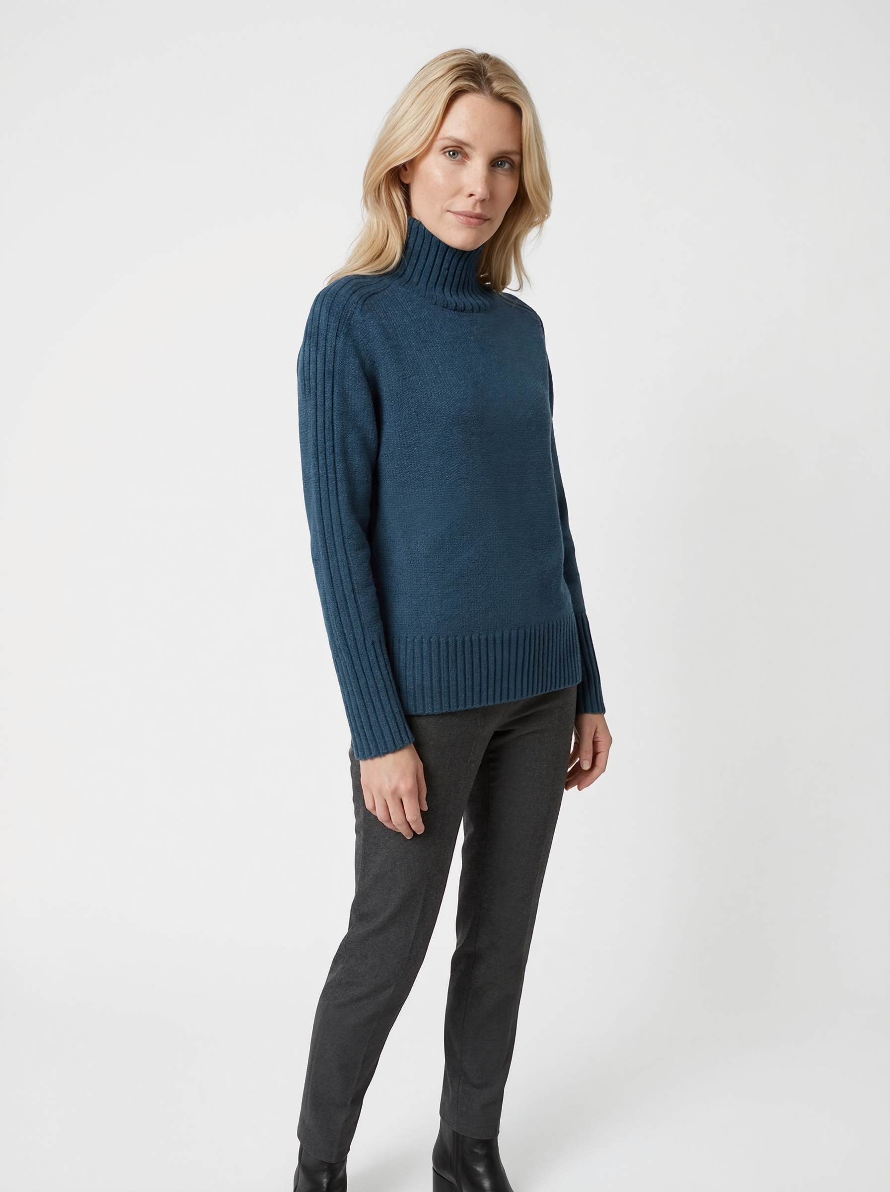 Ribbed Turtleneck Sweater