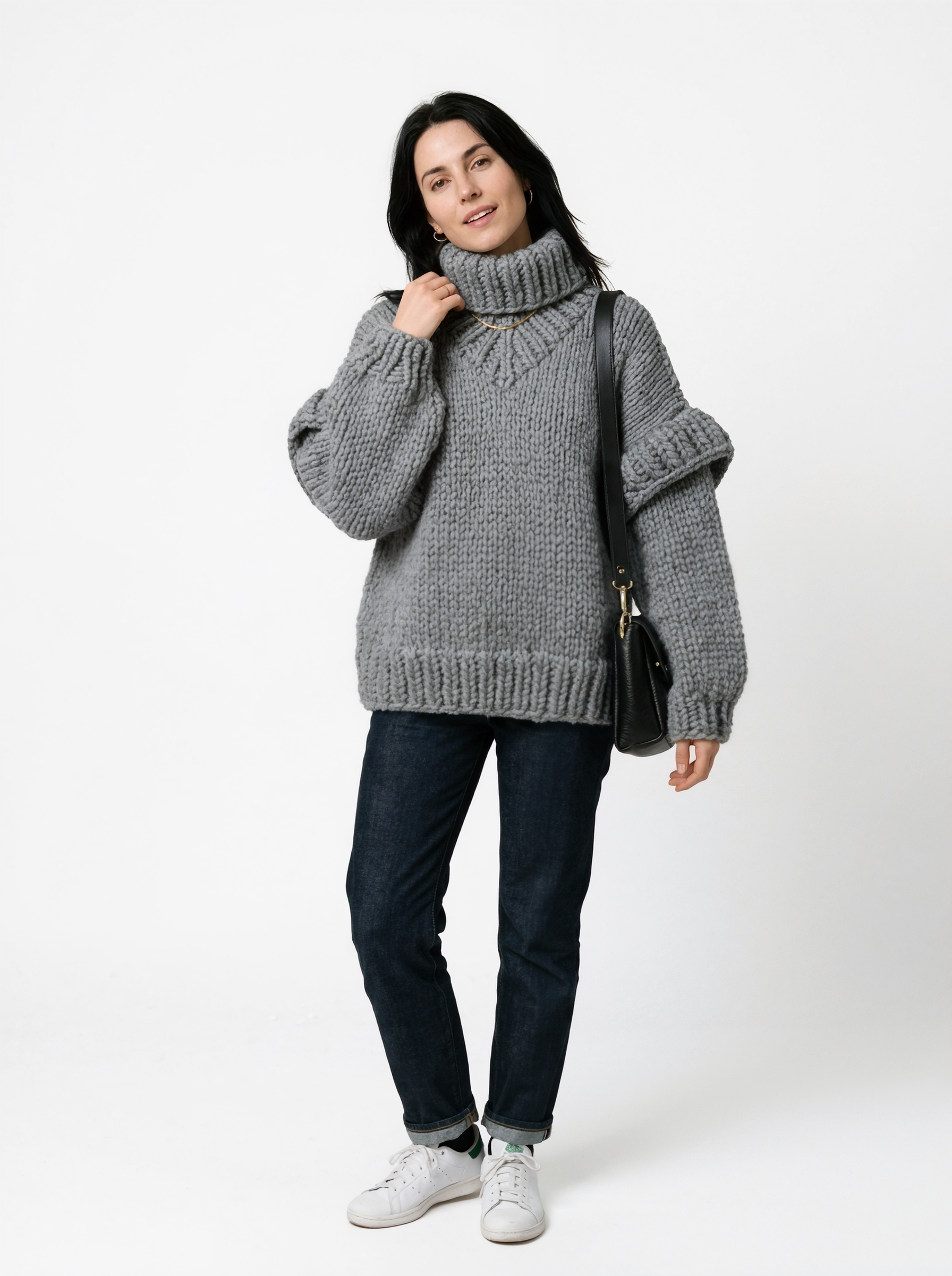 Chunky Knit Turtleneck Sweater