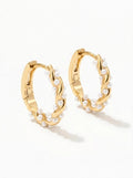 Gold Pearl Hoop Earrings