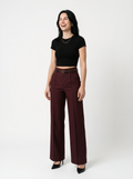 High-Waist Straight-Leg Trousers