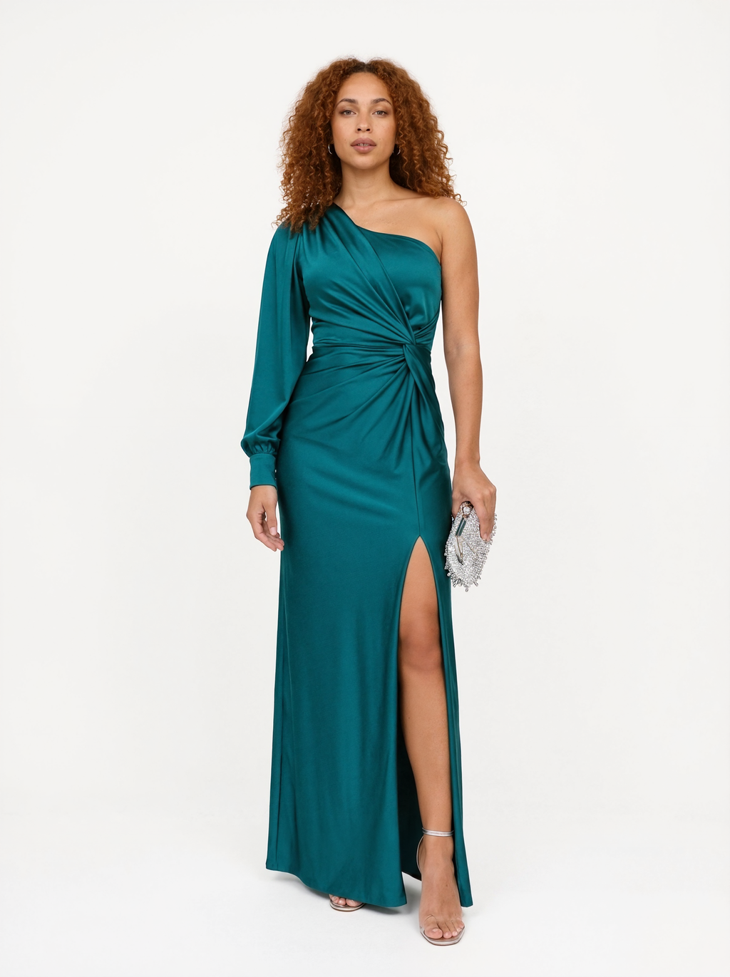 One Shoulder Evening Maxi Dress