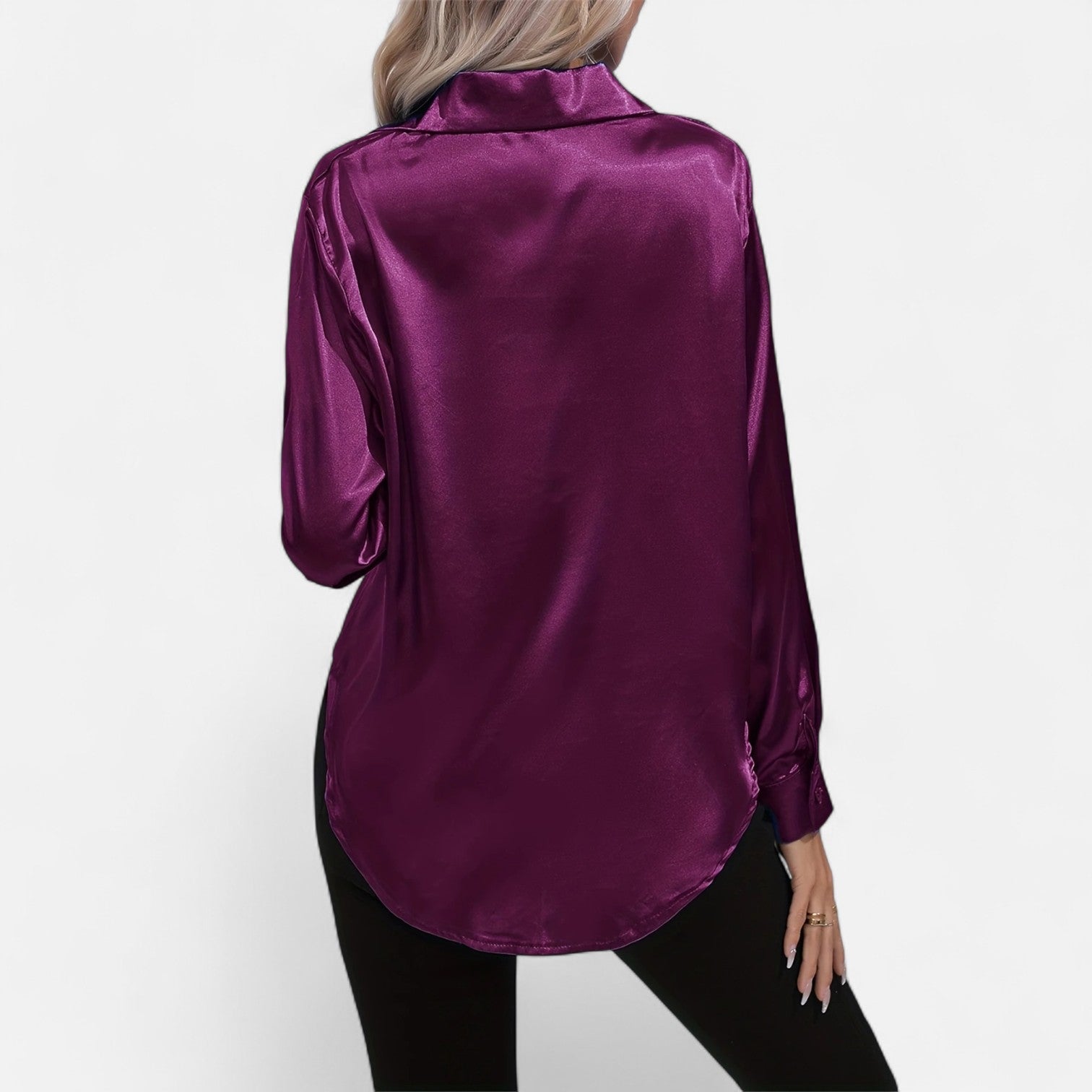 Satin Long Sleeve Blouse