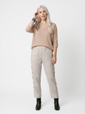 Knit V-Neck Blouse