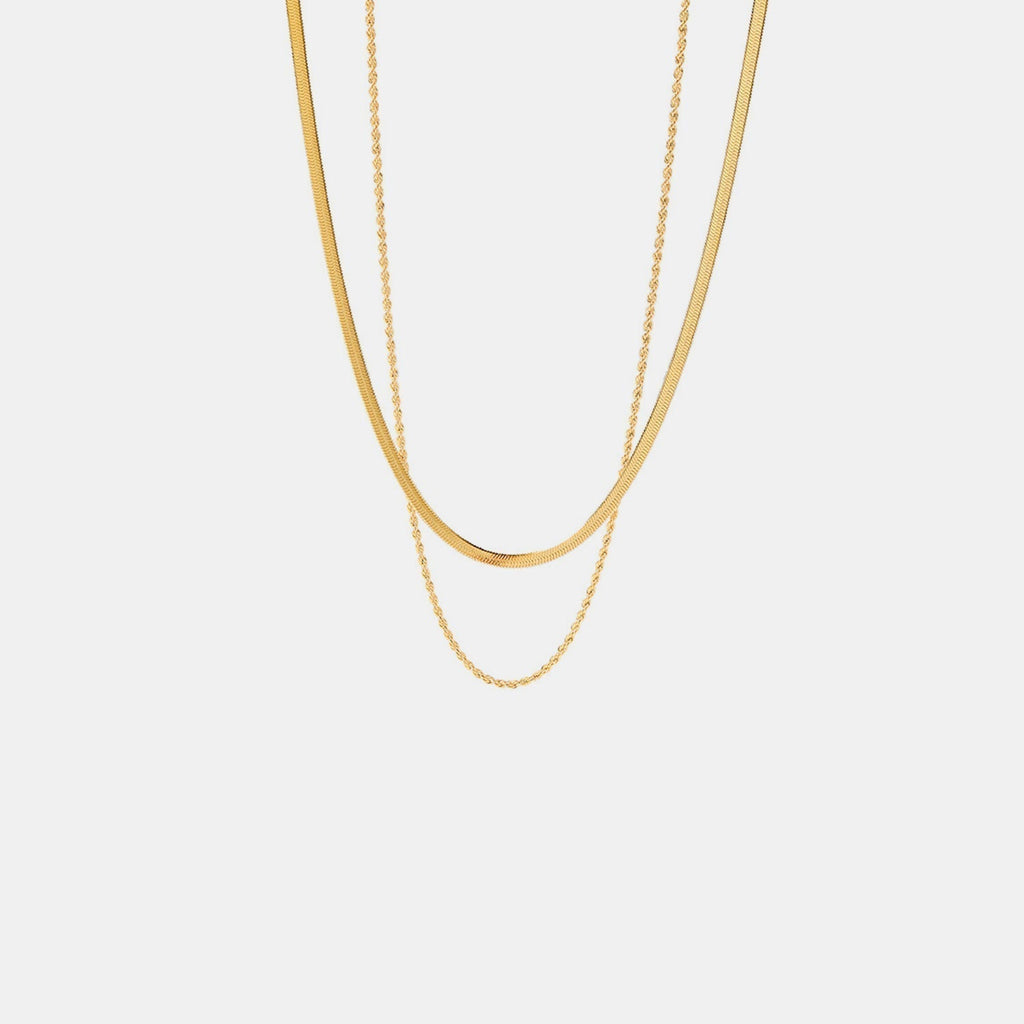 Minimalist Layered Gold Chain Necklace