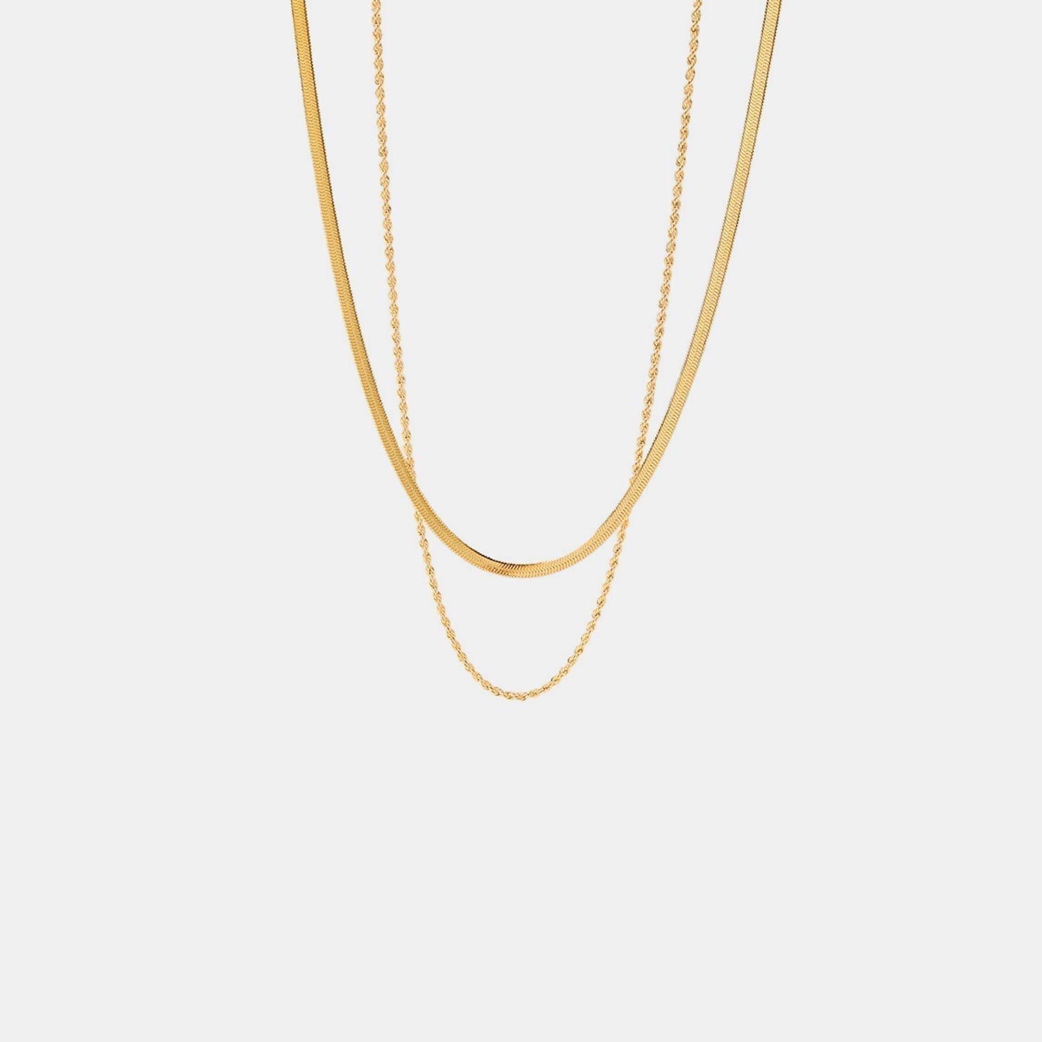 Minimalist Layered Gold Chain Necklace