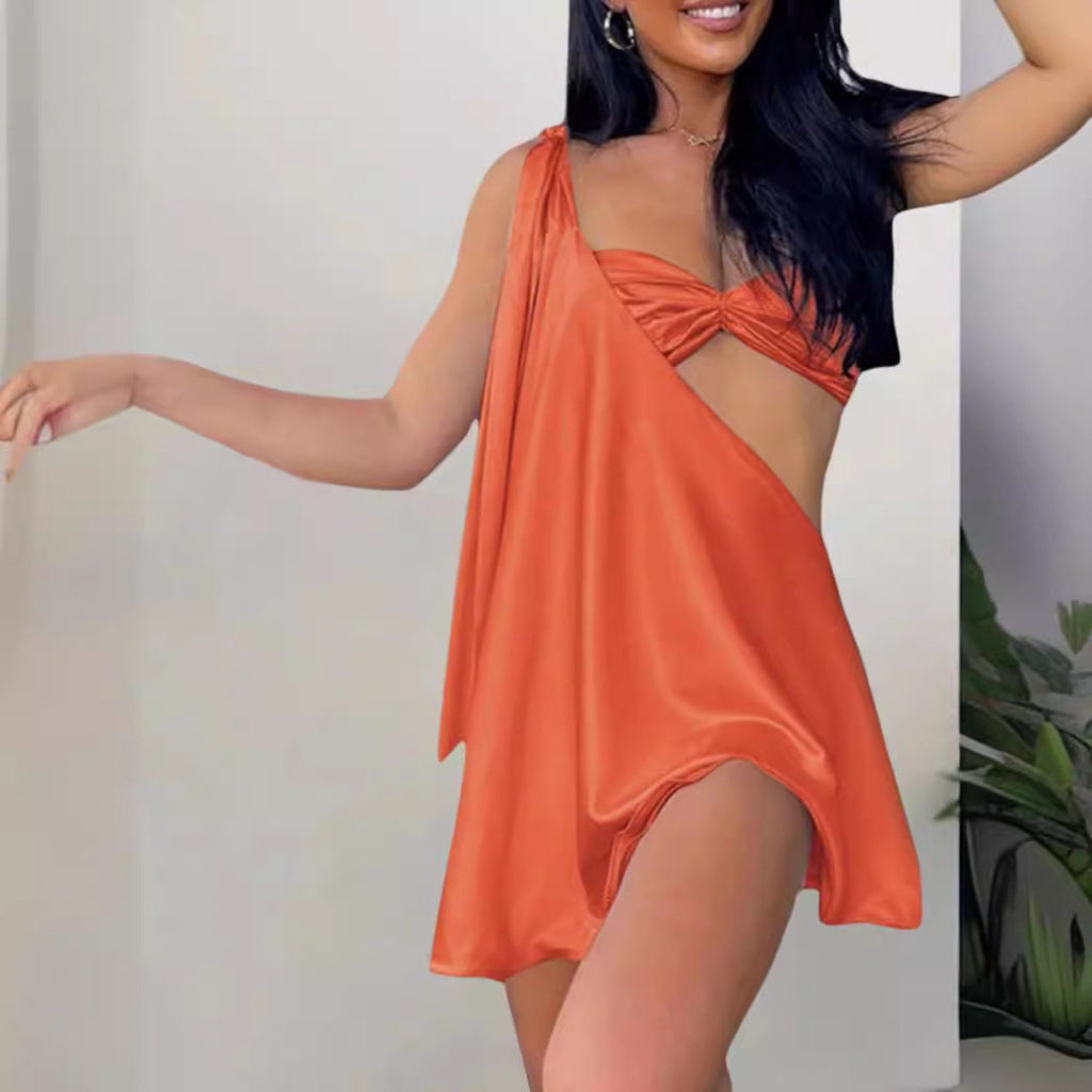 Party Asymmetrical Cut Out Mini Dress