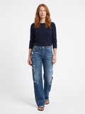 Distressed Wide Leg Jeans