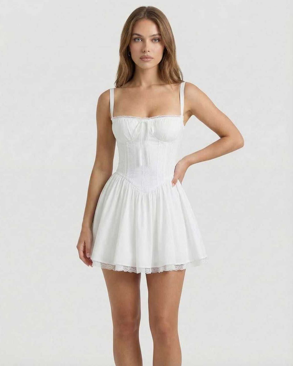 Lace Corset Mini Dress