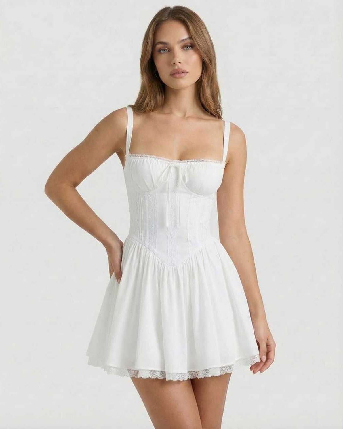 Lace Corset Mini Dress