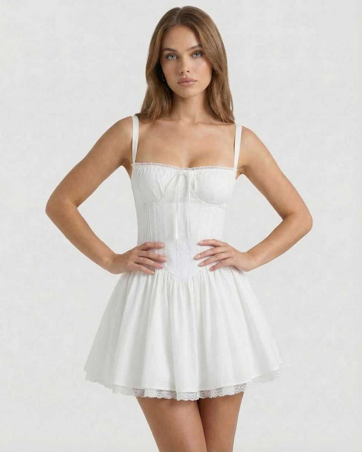 Lace Corset Mini Dress
