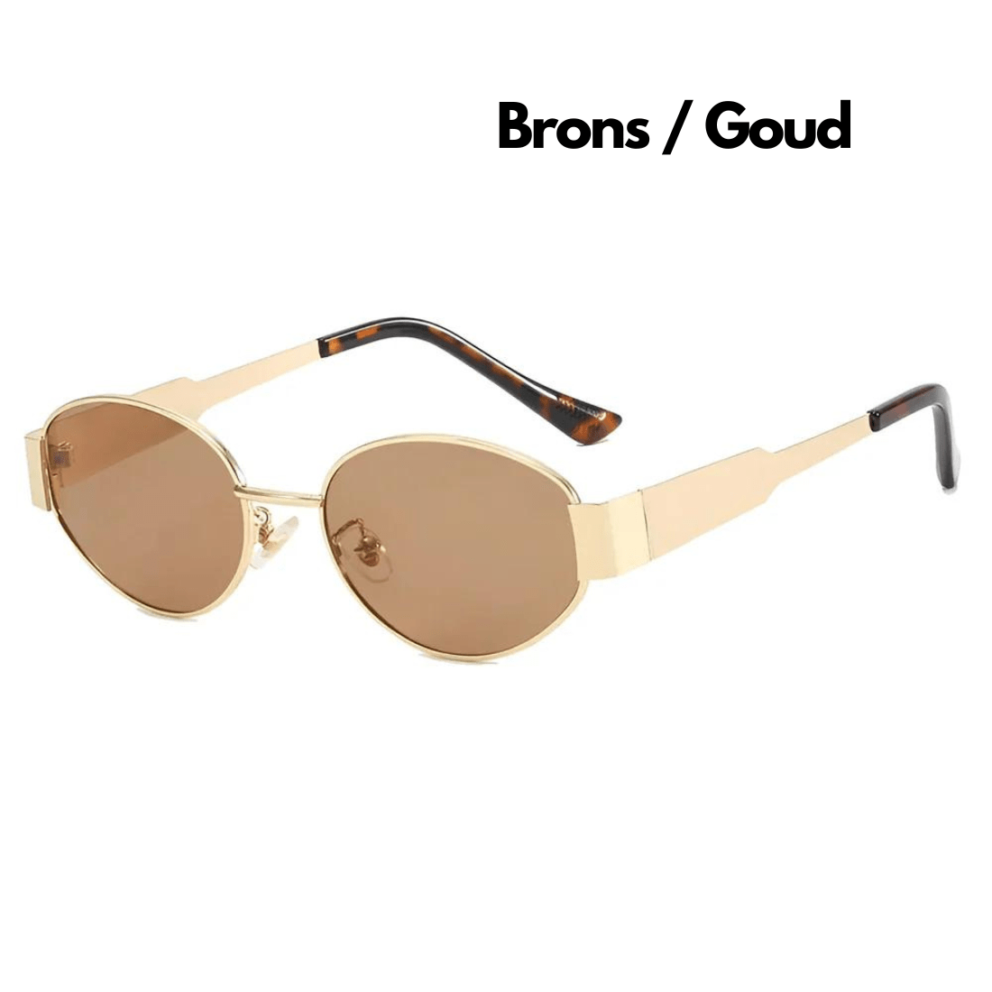 Gold Oval Sunglasses