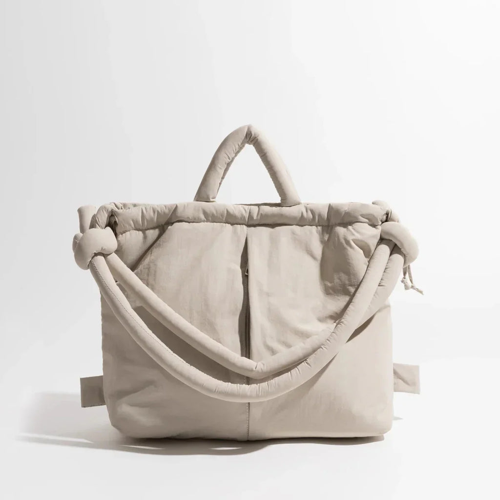 Padded Quilted Drawstring Shoulder Bag