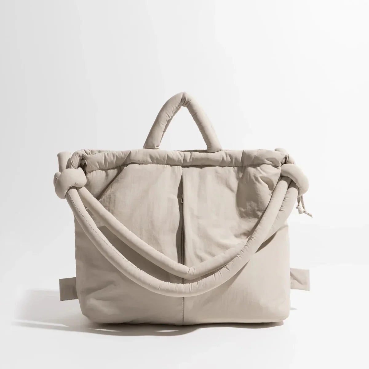 Padded Quilted Drawstring Shoulder Bag