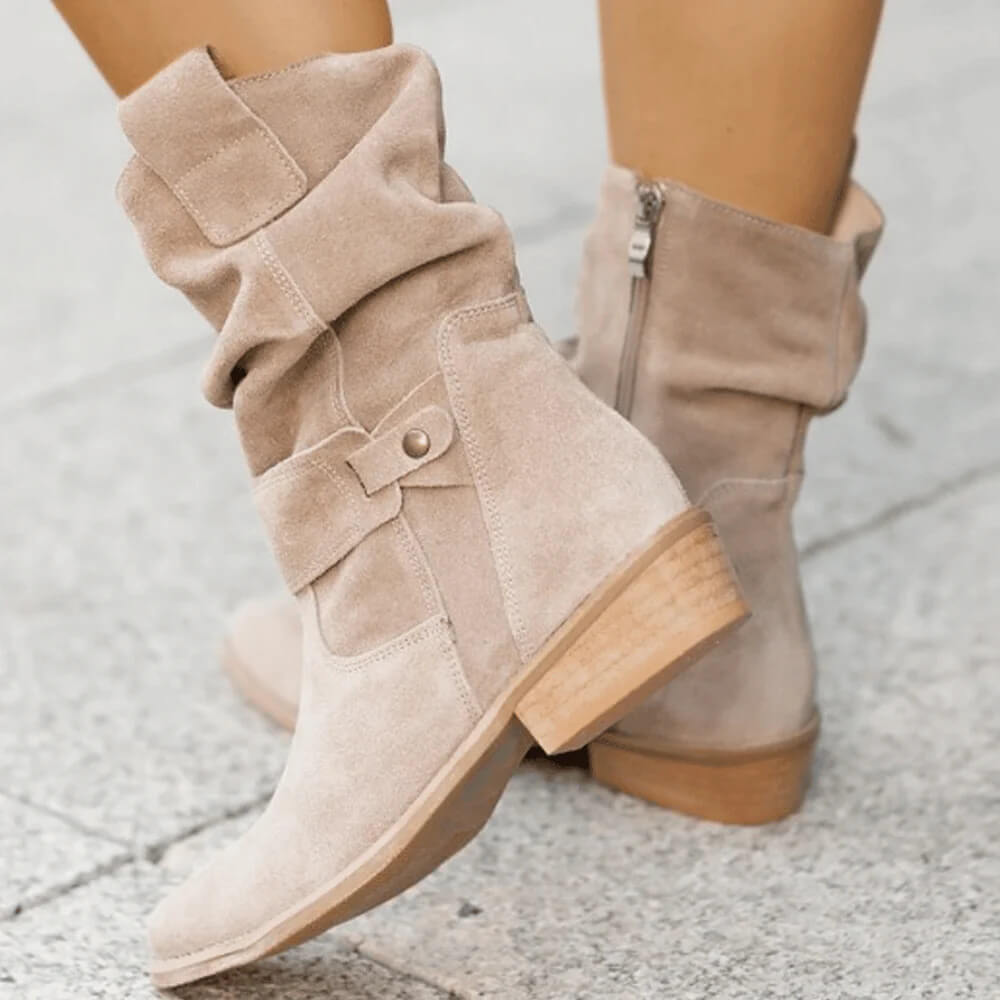 Slouchy Suede Ankle Boots