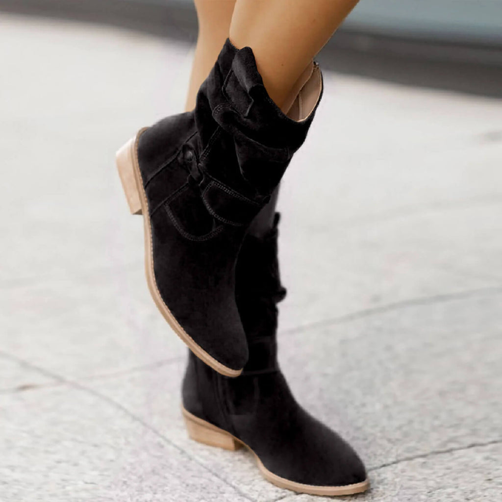 Slouchy Suede Ankle Boots