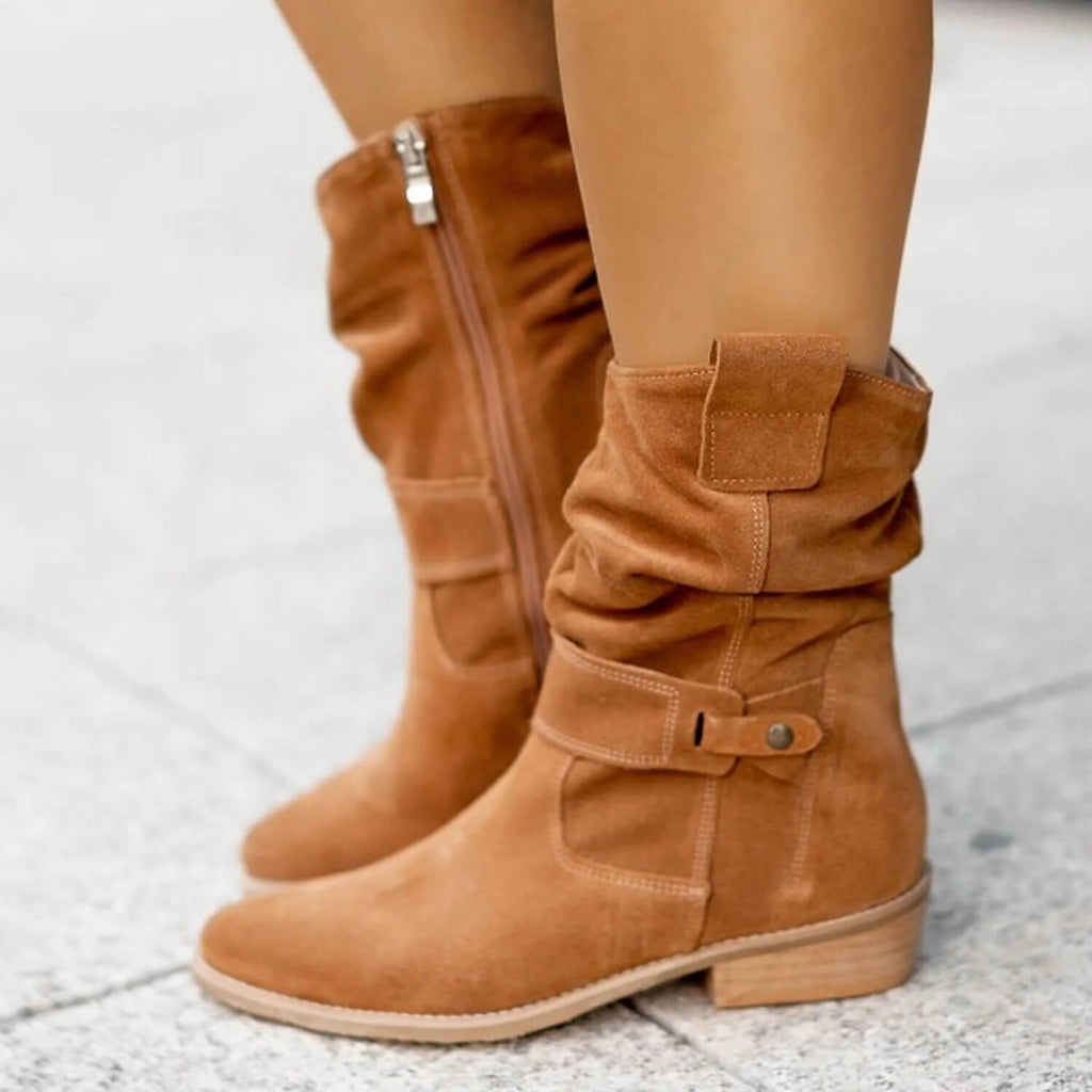 Slouchy Suede Ankle Boots