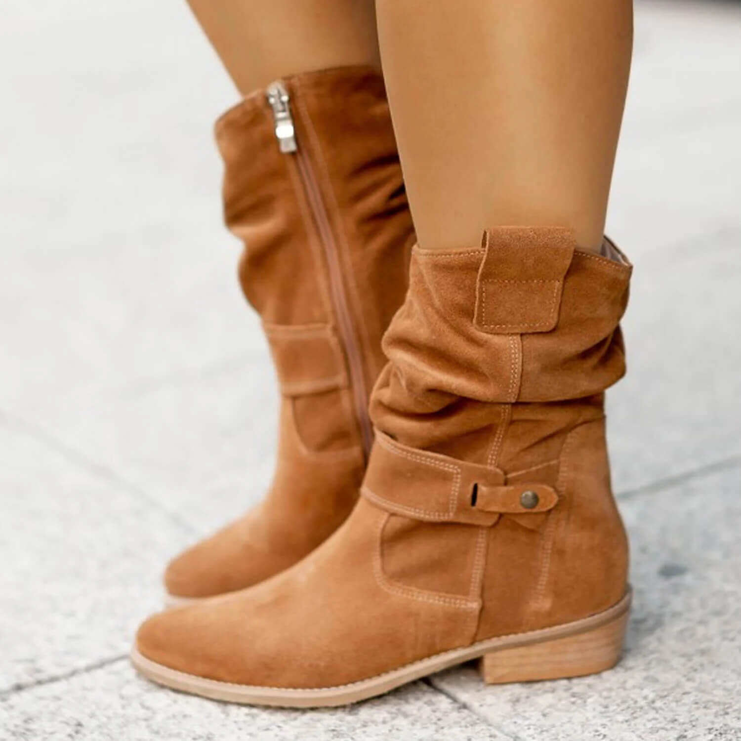 Slouchy Suede Ankle Boots