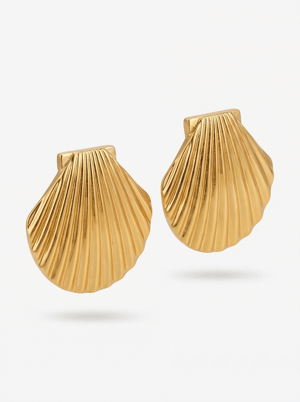 Waterproof Gold Shell Earrings