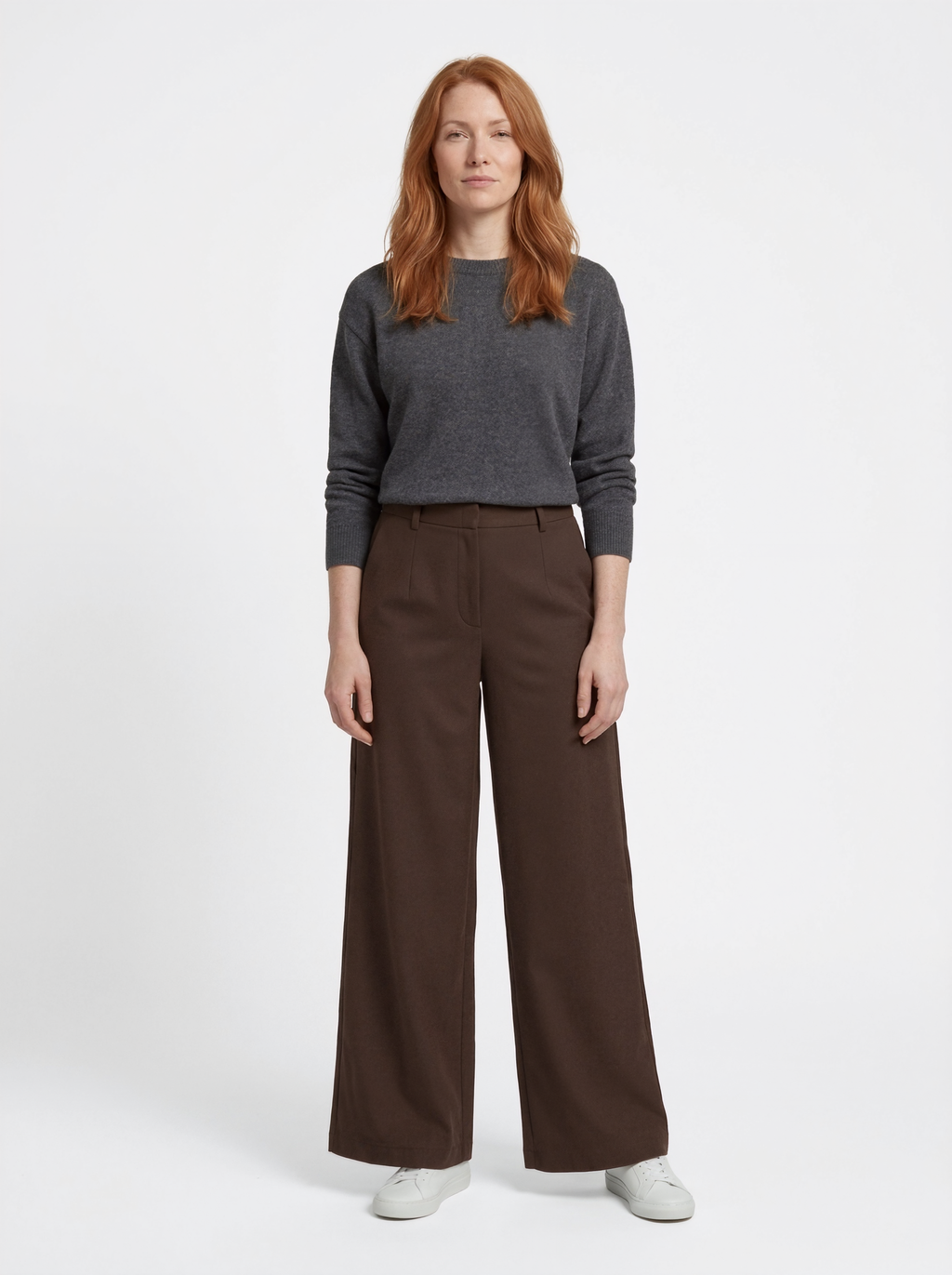 High Waisted Wide Leg Trousers