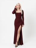 Glitter Slit Maxi Dress