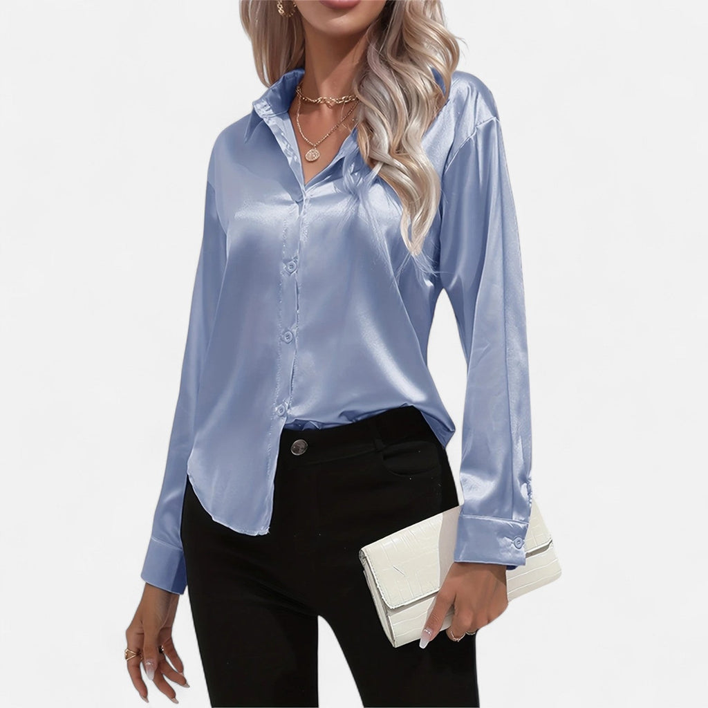 Satin Long Sleeve Blouse