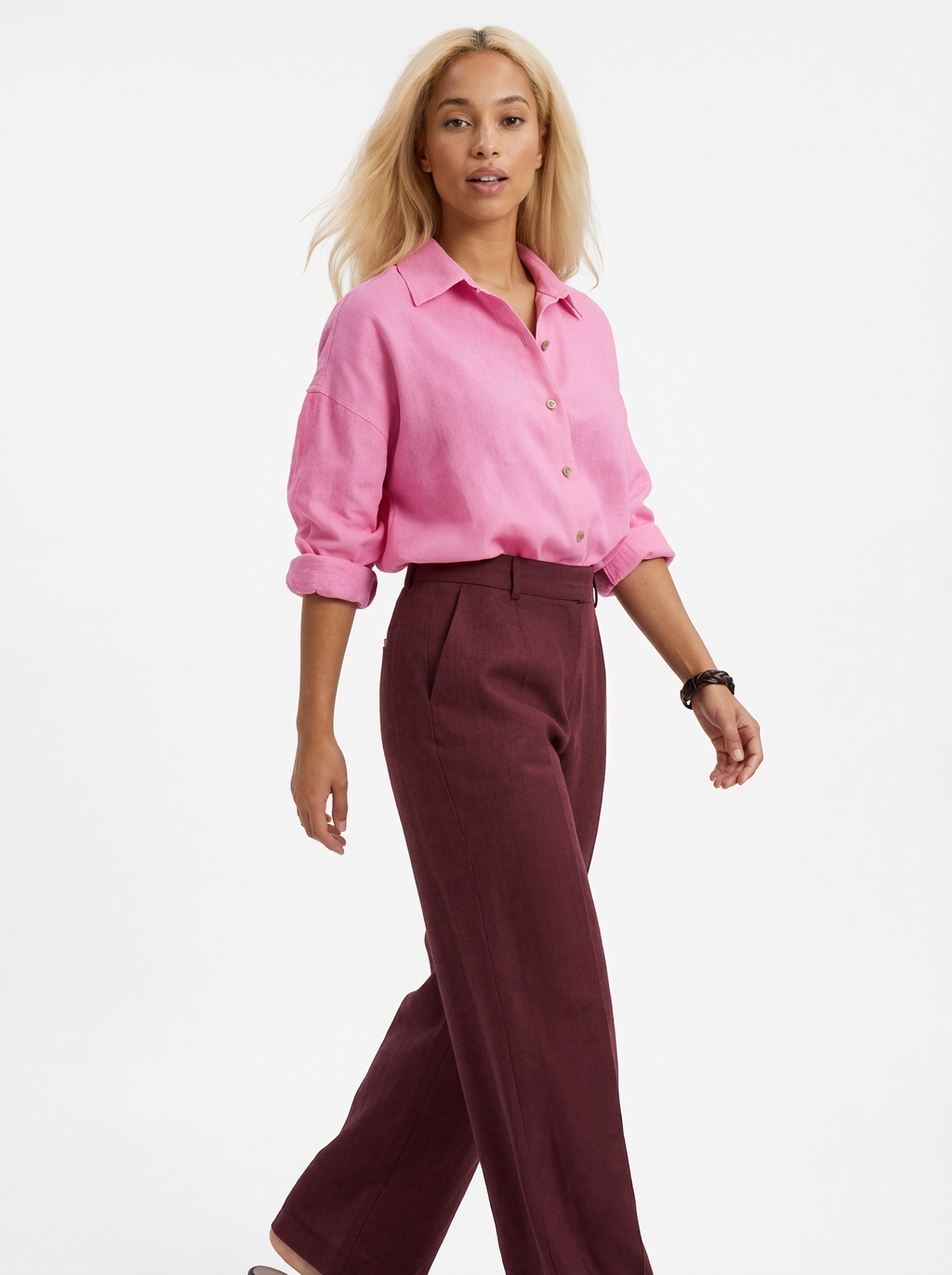 Relaxed Fit Long Sleeve Blouse