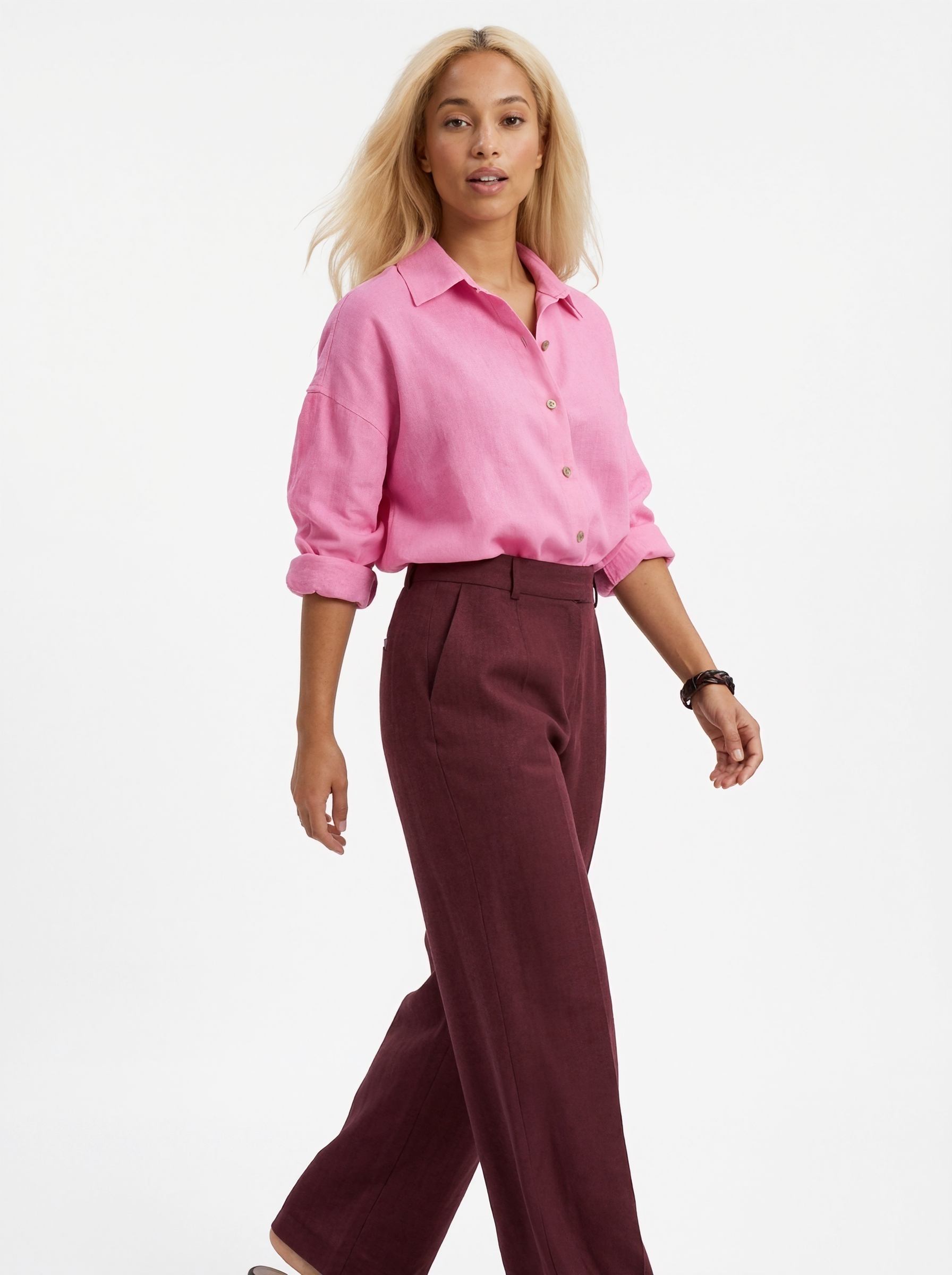 Relaxed Fit Long Sleeve Blouse