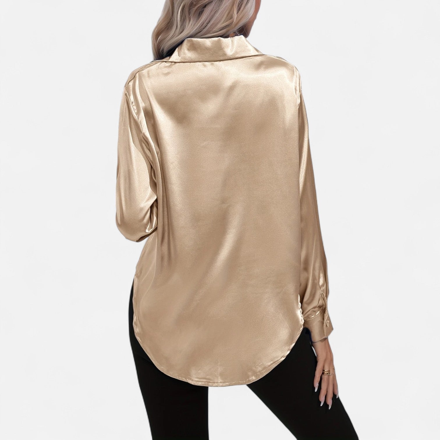 Satin Long Sleeve Blouse