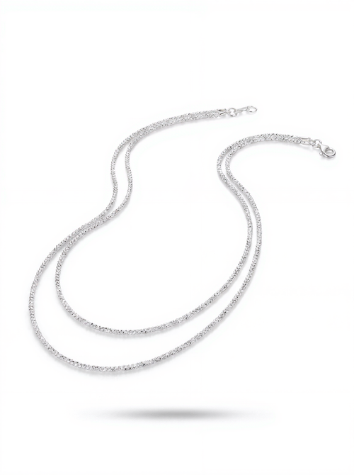 925 Silver Layered Necklace Set