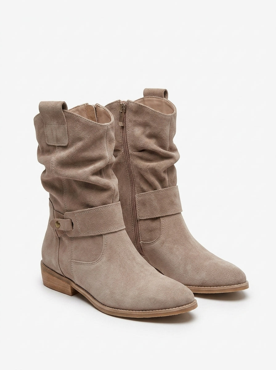 Slouchy Suede Ankle Boots