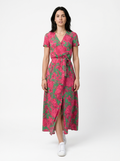 Summer Floral Wrap Dress