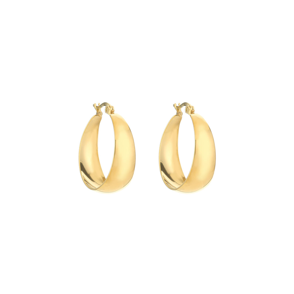 Chunky Flat Hoop Earrings