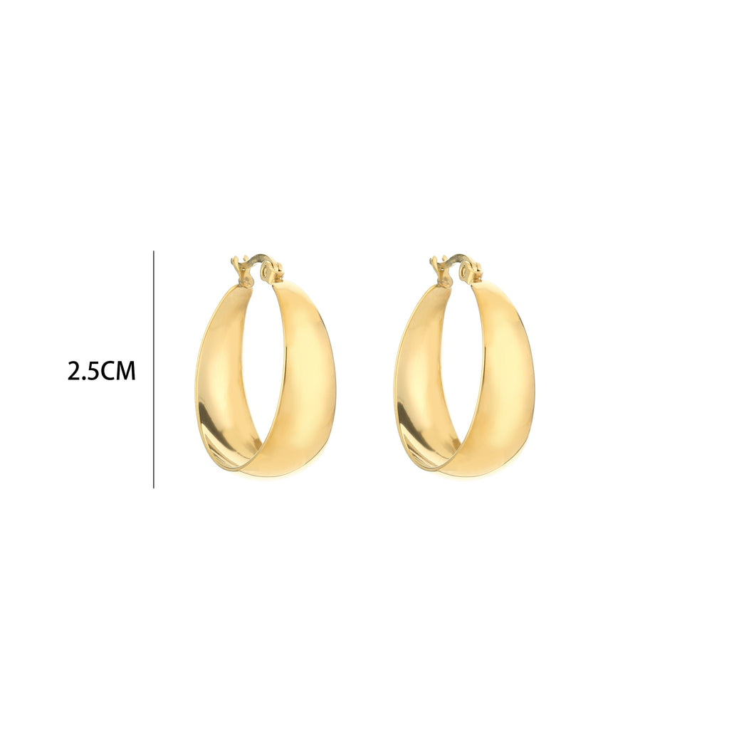Chunky Flat Hoop Earrings