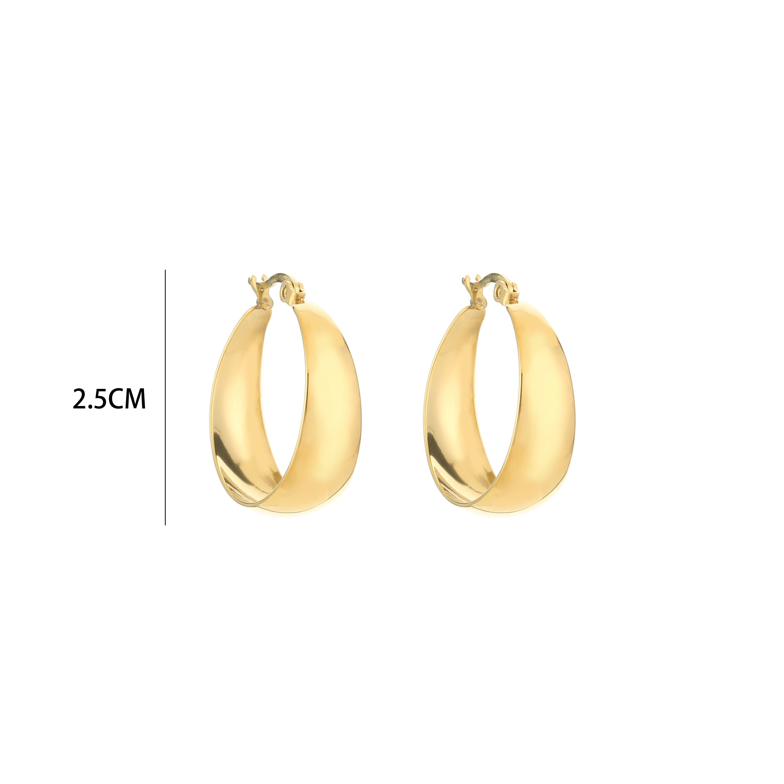 Chunky Flat Hoop Earrings