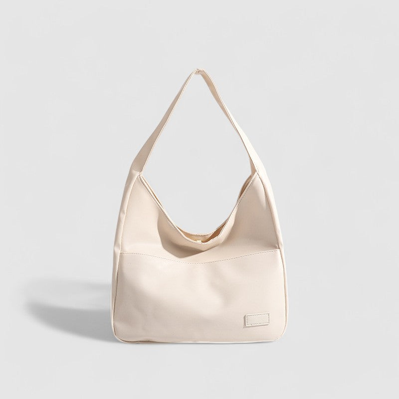 Spacious Vegan Leather Shoulder Bag